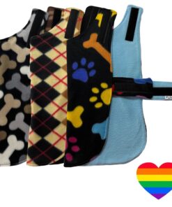 Pet Baobabe Warm Winter Fleece Dog Jackets Set of 3 with Heart Sticker