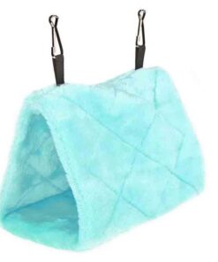Pet Bird Hamster Hammock - Bed Nesting Hanging Spot - Blue