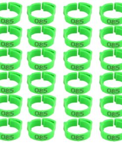 Pet Bird or Chicken Leg Identification Collar Tags Set of 24 (2cm) - Green