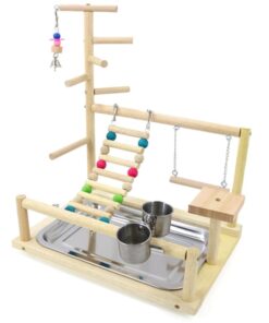 Pet Bird Parrot Interactive Perch Swing Stand Toy (47x37x26cm)