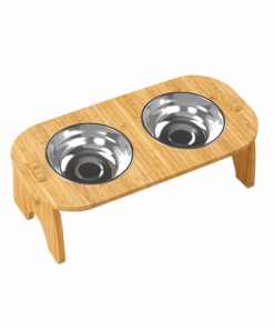 Pet Bowl Feeder Set Cat Bowl Raised Stand Pet Feeder Food Water Bowl