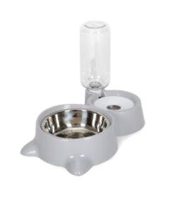 Pet Bowls Automatic Feeder Bowl for Dogs - Grey