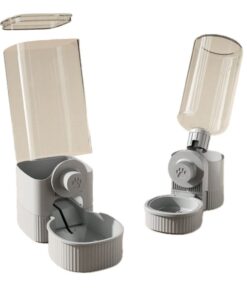 Pet Cage Hanging Refillable Automatic Water and Food Dispenser Bowls (22cm)