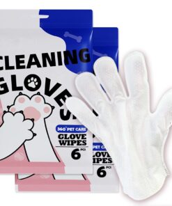 Pet Care Rinse Free Grooming Glove Wipes 12 Pieces