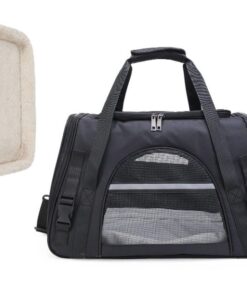 Pet Carrier with Cushion - Medium - Black