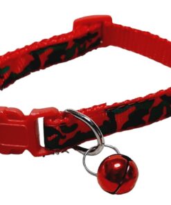 Pet Cat Dog Rabbit Collar With Ball Bell - Red