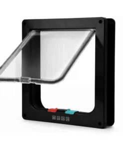 Pet Cat Flap 4 Way Locking door -for timber, brick, concrete and glass