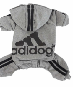 Pet Clothing - Adidog Hoodie with Button Down Dog Clothes