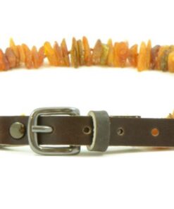 Pet collars made with raw Baltic Amber Medium 30-35 cm