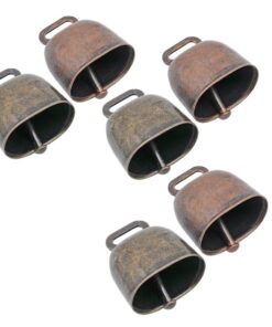 Pet Cow Horse Sheep Grazing Copper Bells Set of 6 (3.5cm)
