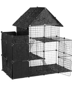 Pet DIY Indoor Foldable Small Animal Playpen House Cage 55 Pieces (147cm)