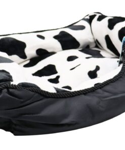 Pet Dog Cat Bed Dog Cushion Pet Mat - Black & White - L