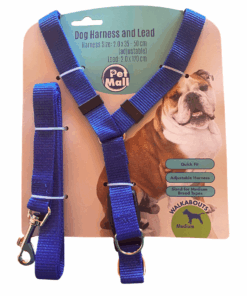 Pet Dog Harness and Lead Set - Blue