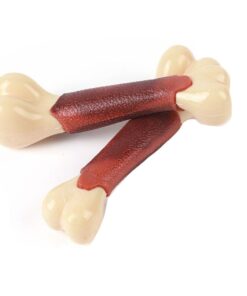 Pet Dog Molar Teeth Cleaning Indestructible Beef-flavoured Bones 2 set - M