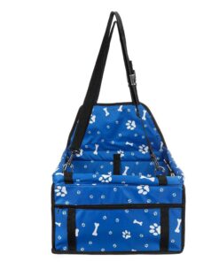 Pet Dog Premium Car Seat Carrier New Summer (40cm) - Blue, White