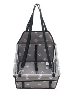 Pet Dog Premium Car Seat Carrier New Summer (40cm) - Grey, White