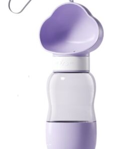 Pet drinking water feeding go out water cup - Purple