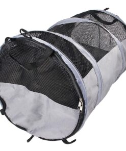 Pet Foldable Car Carrier Transport Travel Tent Bag - Grey - M