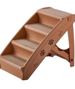 Pet Folding Dog Stairs Ramp With Traction Mat - 61CM