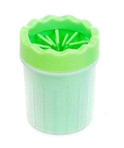 Pet Foot Dog Paw Portable Gentle Bristles Cleaning Washer With Strap Holder - Green
