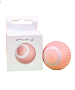 Pet Gravity Smart Interactive Self-Moving Cat Teaser Rolling Cat Toy Ball - Pink