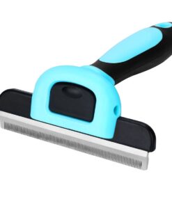Pet Grooming & De-Shedding Brush for Dogs & Cats â Reduces Shedding by 95% - Blue