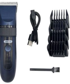Pet Grooming Hair Clipper & Trimmer With 4 Clipper Heads - Dark Blue