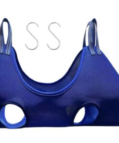 Pet Grooming Hammock Helper For Nail Trimming Beauty With Two Hooks - Blue