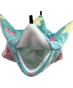 Pet Hamster/Guinea Pig 2 Layer Hanging Hammock (34 cm) - Blue