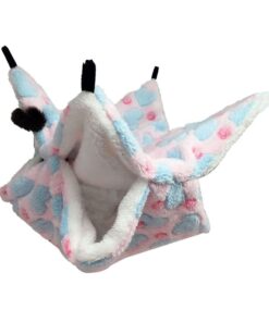 Pet Hamster/Guinea Pig 2 Layer Hanging Hammock (34 cm) - Light Pink