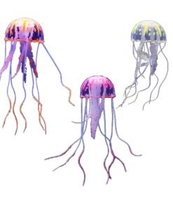 Pet Hobby Fish Tank Aquarium Fluorescent Artificial Jellyfish Set Of 3 - Luminous