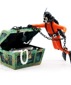 Pet Hobby Fish Tank Treasure & Diver, Aquarium Decoration Ornament
