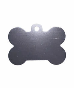 Pet ID Tag Blank For Dog/Cat Name Phone Number ID Tag Bone Shape- Large - Silver