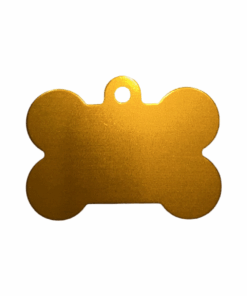Pet ID Tag Blank For Dog/Cat Name Phone Number ID Tag Bone Shape -Meduim - Gold
