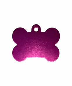 Pet ID Tag Blank For Dog/Cat Name Phone Number ID Tag Bone Shape -Meduim - Pink