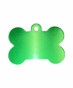 Pet ID Tag Blank For Dog/Cat Name Phone Number ID Tag Bone Shape-Small - Green