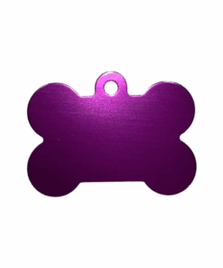 Pet ID Tag Blank For Dog/Cat Name Phone Number ID Tag Bone Shape-Small - Purple