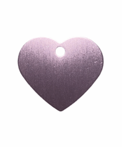 Pet ID Tag Blank For Dog/Cat Name Phone Number ID Tag Heart Shape Meduim - Light