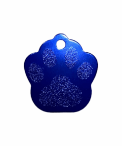 Pet ID Tag Blank For Dog/Cat Name Phone Number ID Tag Paw Shape - Blue