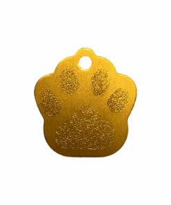 Pet ID Tag Blank For Dog/Cat Name Phone Number ID Tag Paw Shape - Gold