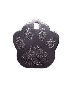Pet ID Tag Blank For Dog/Cat Name Phone Number ID Tag Paw Shape - Silver