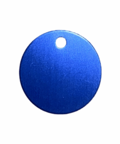 Pet ID Tag Blank For Dog/Cat Name Phone Number ID Tag Round-Large - Blue