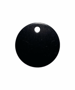 Pet ID Tag Blank For Dog/Cat Name Phone Number ID Tag Round - Meduim - Black