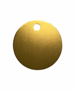 Pet ID Tag Blank For Dog/Cat Name Phone Number ID Tag Round - Meduim - Gold