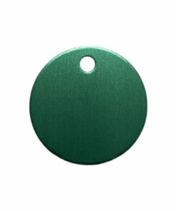 Pet ID Tag Blank For Dog/Cat Name Phone Number ID Tag Round - Meduim - Green