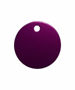 Pet ID Tag Blank For Dog/Cat Name Phone Number ID Tag Round - Meduim - Purple