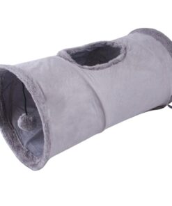 Pet Indoor Outdoor Collapsible Toy Tube Tunnel & Storage Bag (25x50cm)