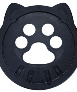 Pet Interior Door Security Two Way Locking Screen Flap For Cats (29cm) - Black