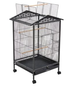 Pet Large Open Roof Top Bird Cage With Rolling Stand - 86CM