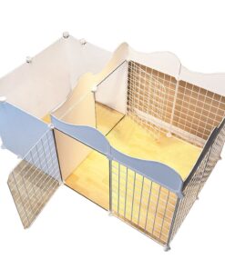 Pet Large Playpen Enclosure For Puppies & Other Animals (128x75x57cm) - Brown